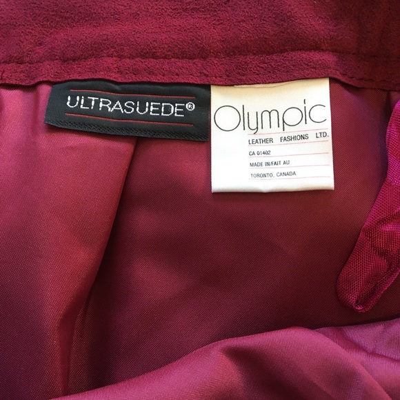 Vintage ULTRA SUEDE Skirt OLYMPIC FASHIONS vegan - Picture 5 of 8